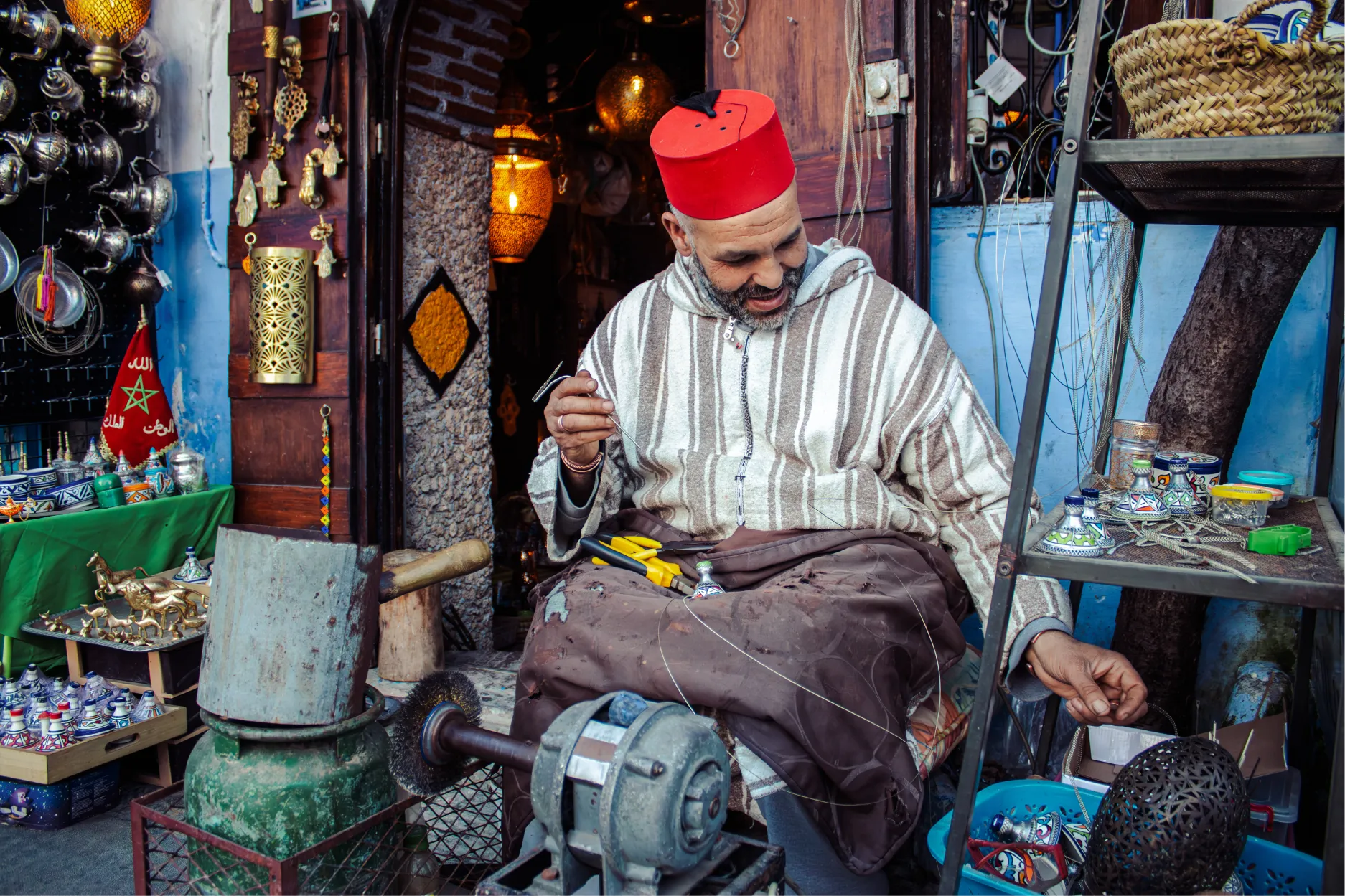 Local artisan market in Chefchaouen – Morocco is safe, welcoming and easy to navigate with the right operator